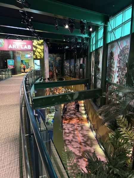 Dinosphere Rampway Lit By Abacus Surface Lights From Above