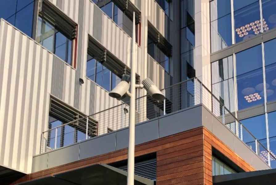 Pole In Front Of Building