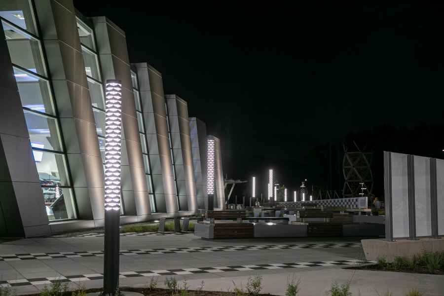 INDOT Clear Creek Night Lit Columns