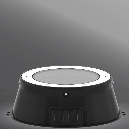 Click to view Ligman Lighting's Kios 11, 12 TYPE II, III &amp; IV Inground Uplight 14.02" (model UKI-606XX).